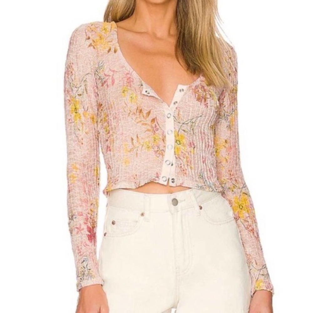NWT Free People Angelina Top in Light Combo - Picture 6 of 7